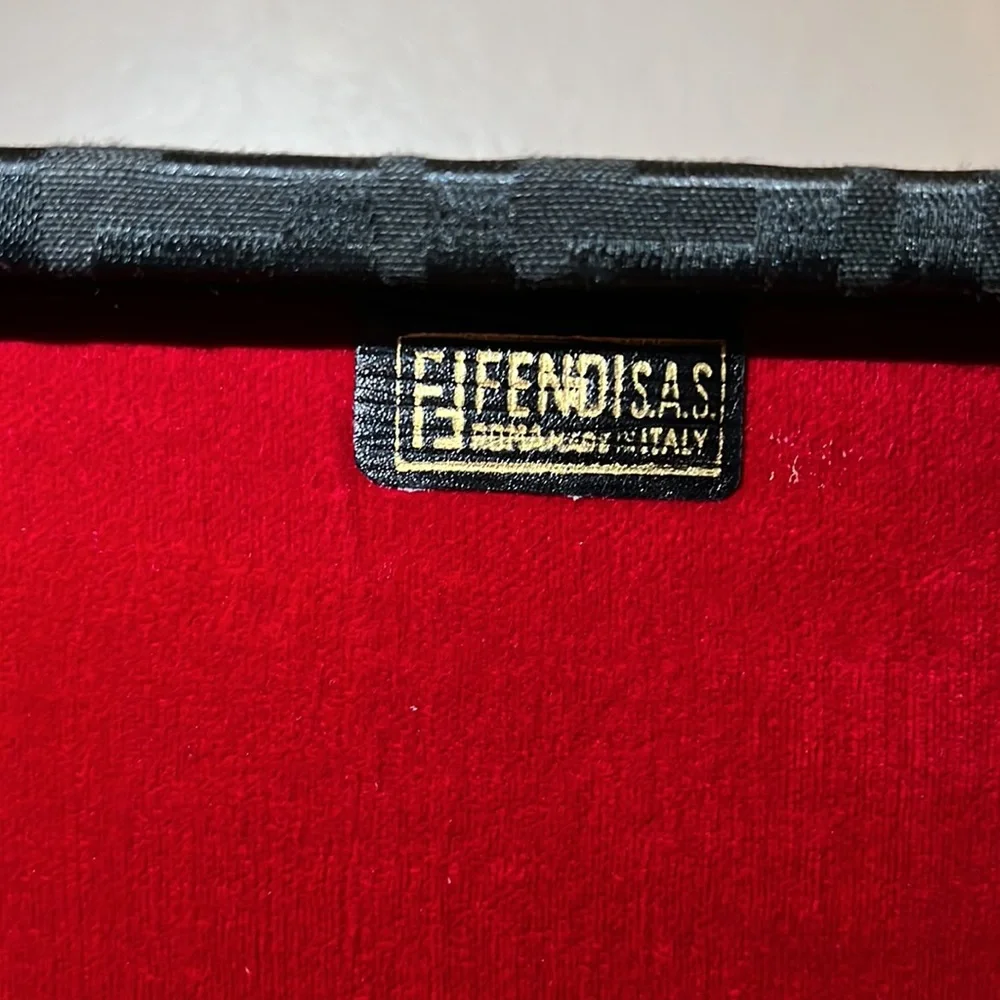 SALE!! Fendi unisex FF jacquard logo monogram jewlery trunk briefcase bag